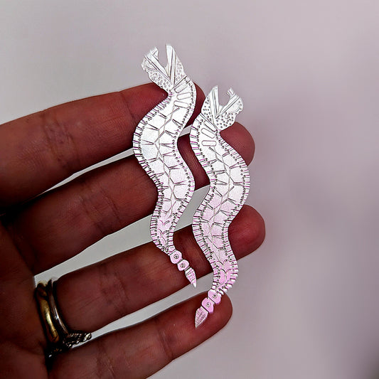 October 4th- Boho Stamped Serpent Earrings