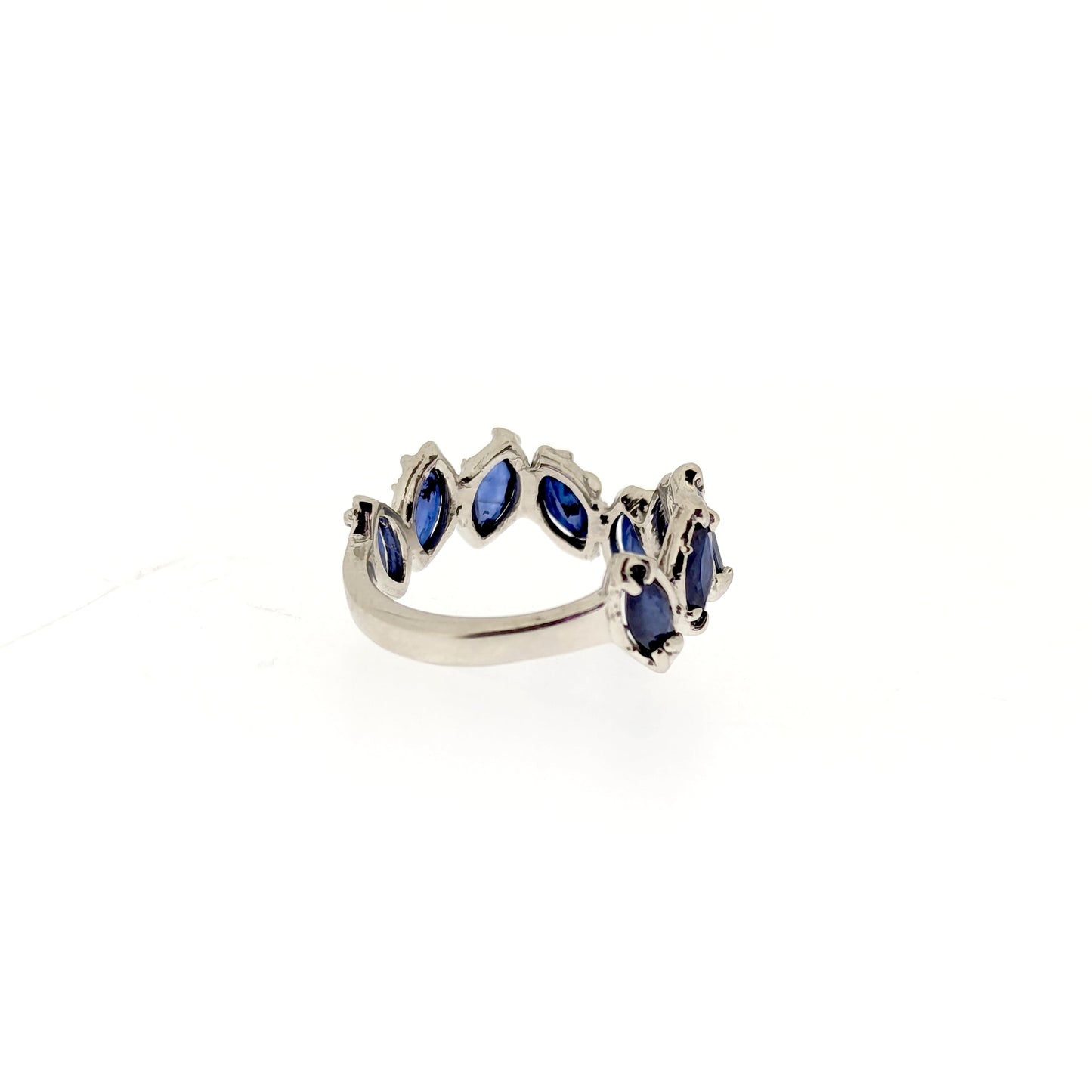 Elisa Organic Marquise Sapphire Half Eternity Band