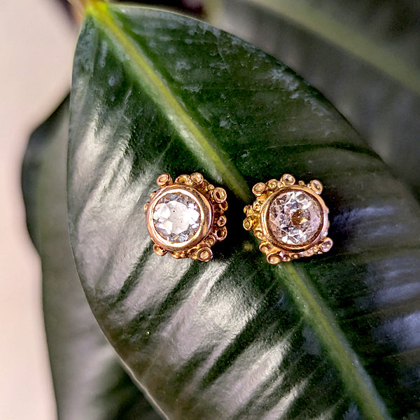 Talia Stud Earring - White Topaz Vermeil