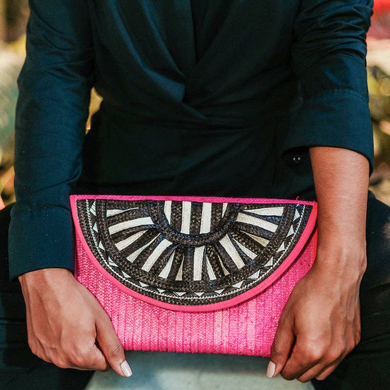 Fuscia Envelope Clutch