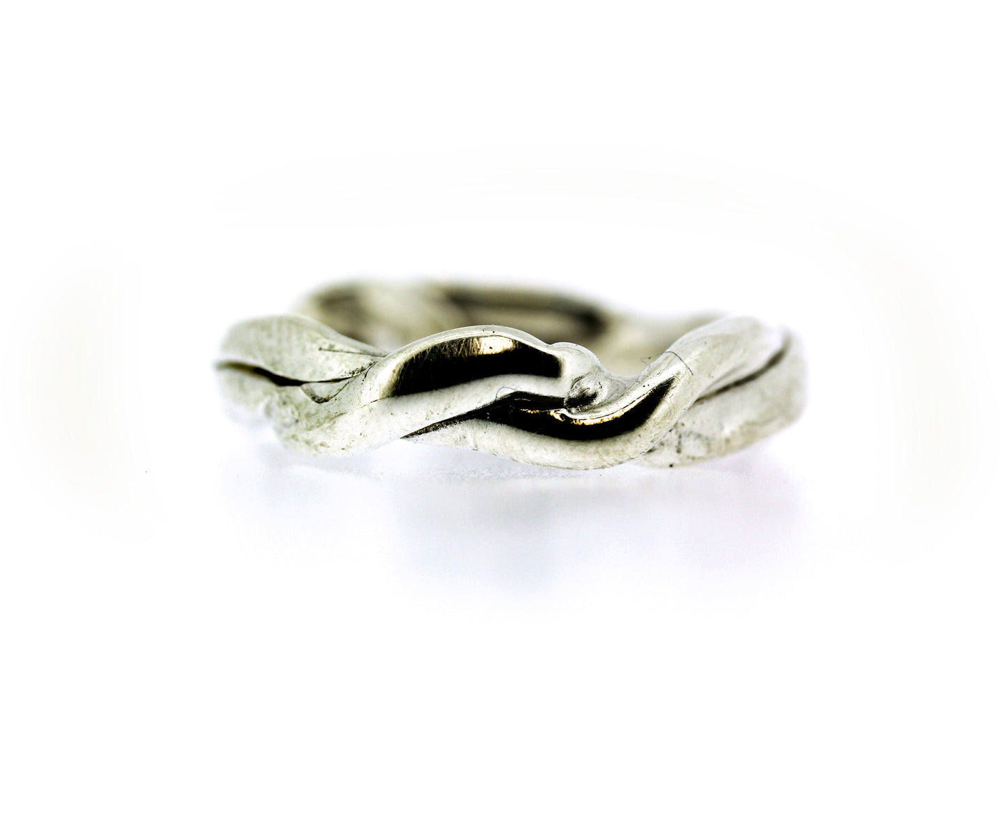 Full view of silver Men's Current Band.