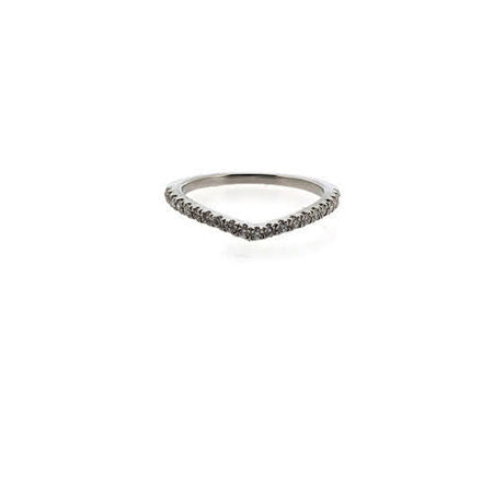 Full view of Karinna Arched MicroPave Band.