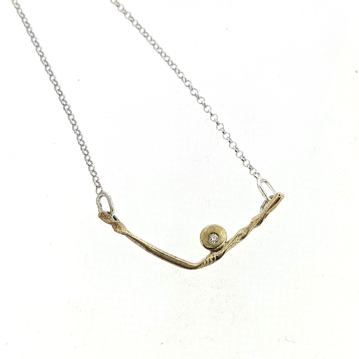 Close up view of pendant on Kate necklace.
