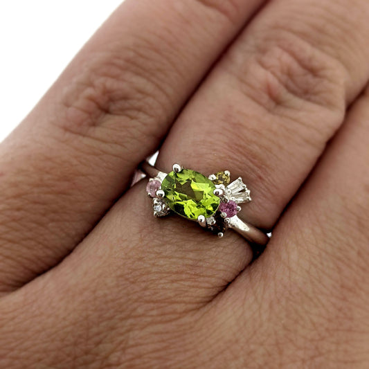 Larissa Ring - Peridot, Tourmaline, and Diamond