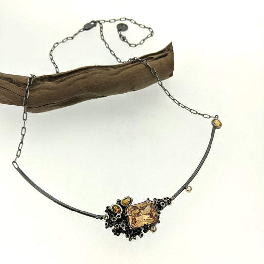 Champagne Sapphire Necklace