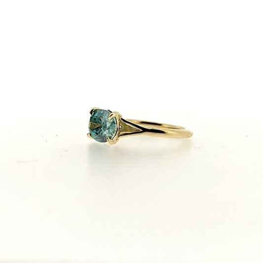 Janessa Teal Moissanite Ring