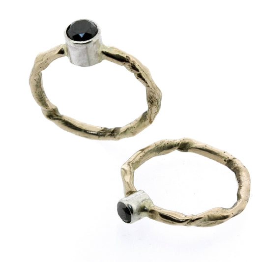 Full view of top and side view of Rita Ring.