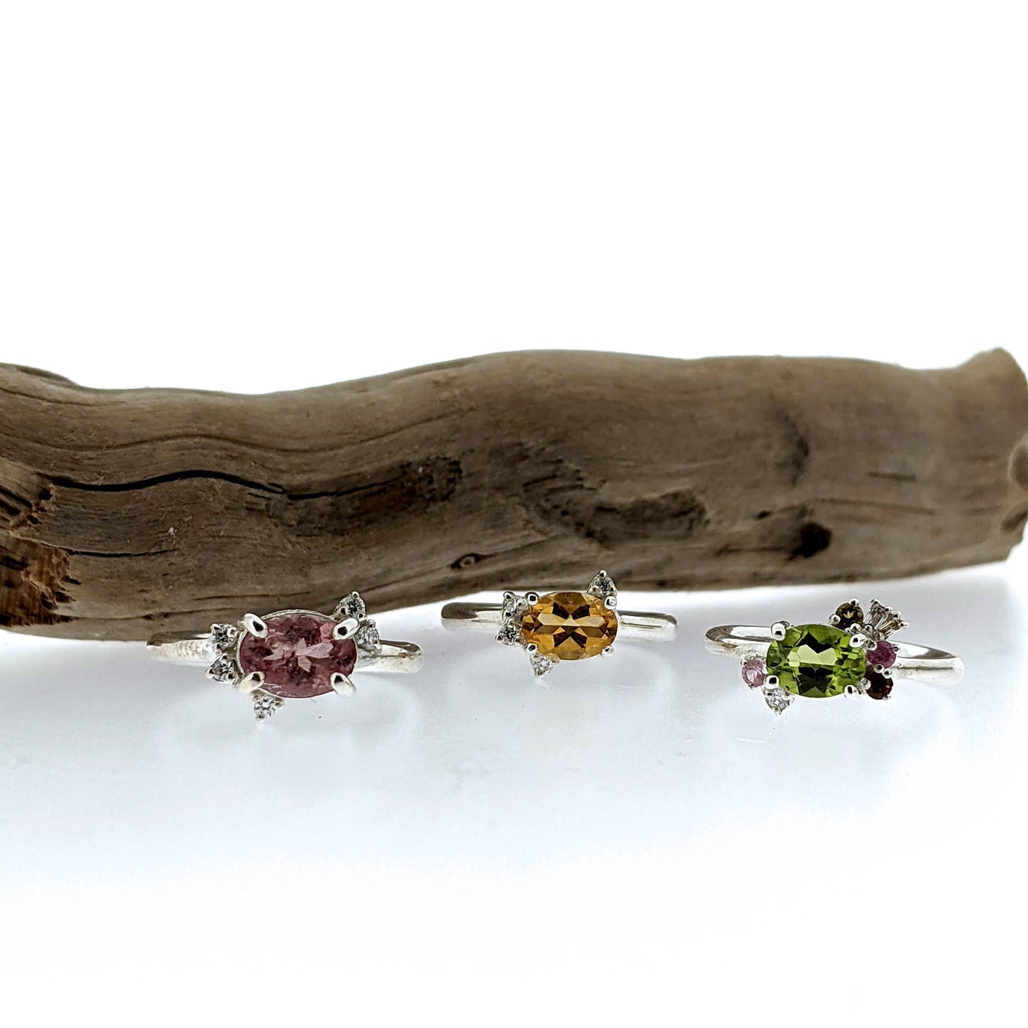 Roman Ring - Citrine and Diamond