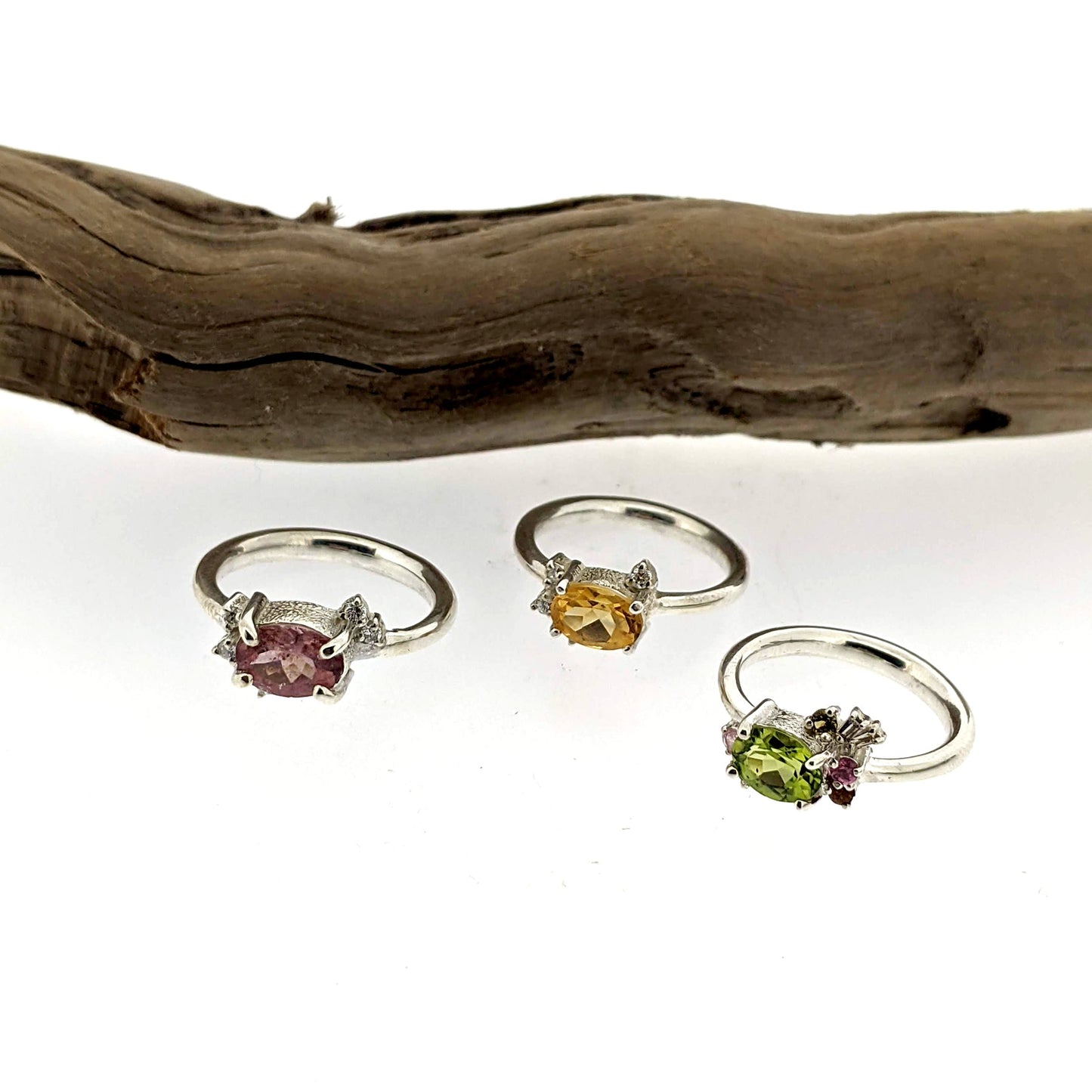 Roman Ring - Citrine and Diamond