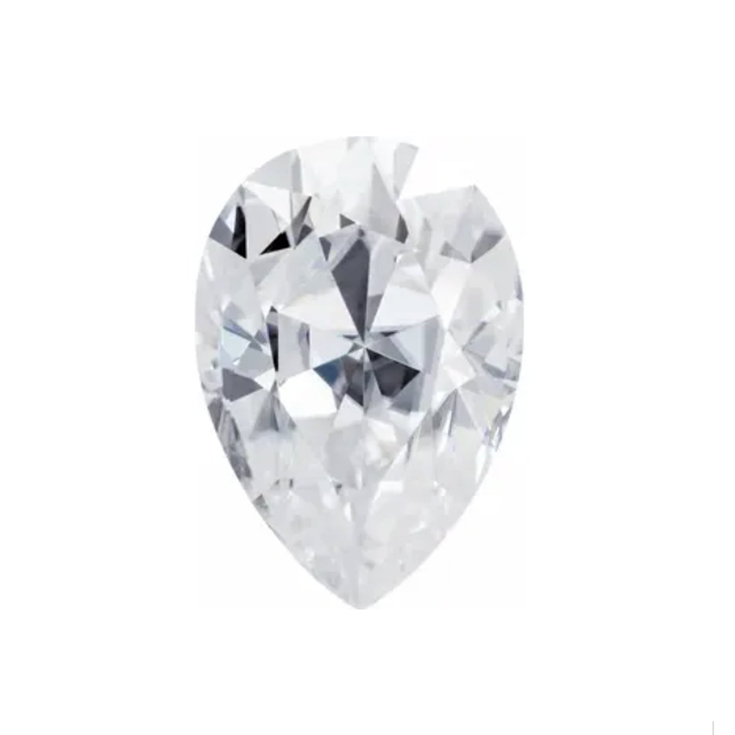 Pear Cut White Moissanite