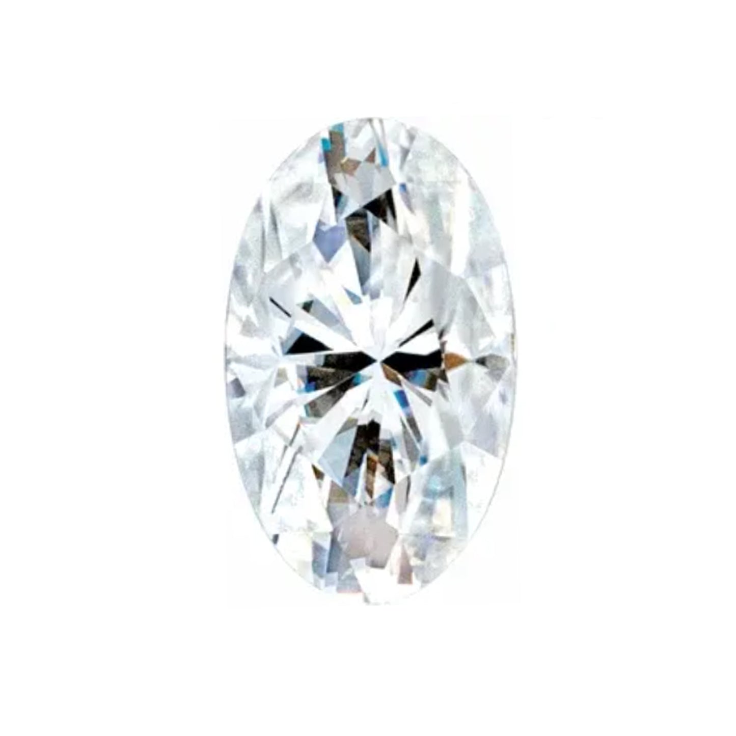 Oval White Moissanite