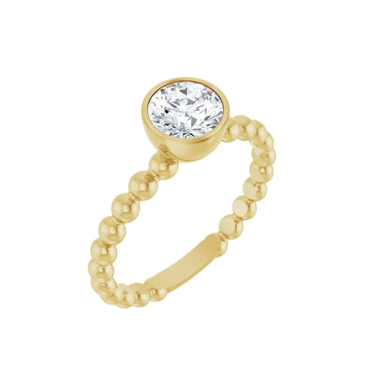 Bezel Set Diamond Solitaire Ring