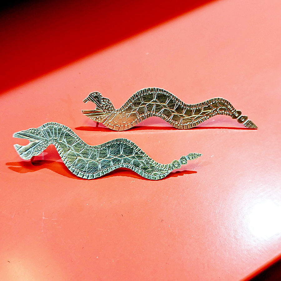 CHOOSE YOUR DATE - Boho Stamped Serpent Earrings - PRIVATE CLASS