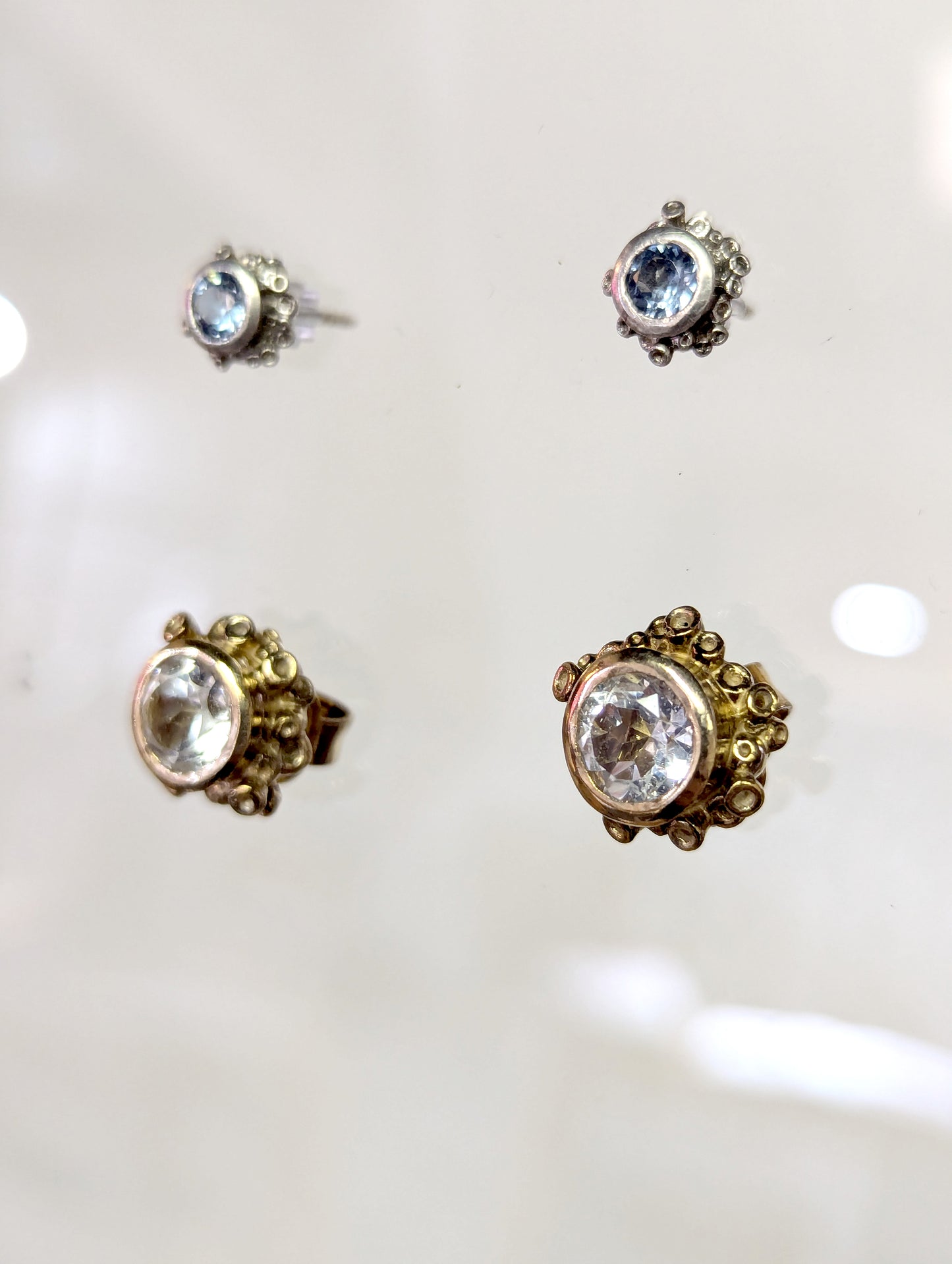 Talia Stud Earring -  White Topaz Vermeil