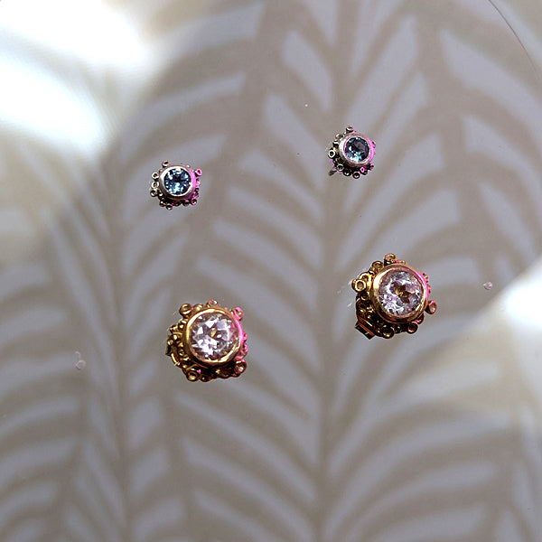 Talia Stud Earring -  White Topaz Vermeil