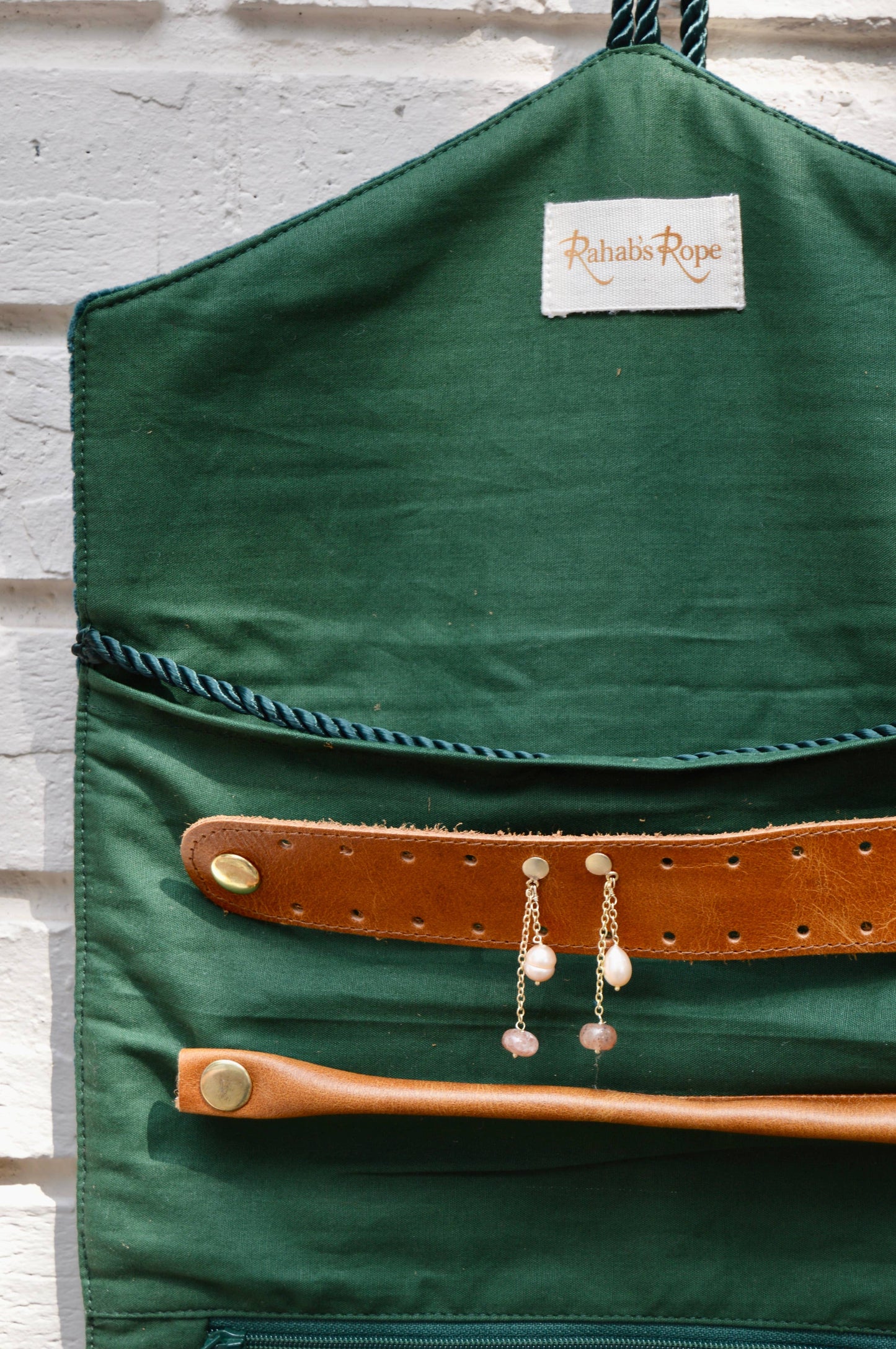 Velvet Jewelry Organzier- Emerald Green