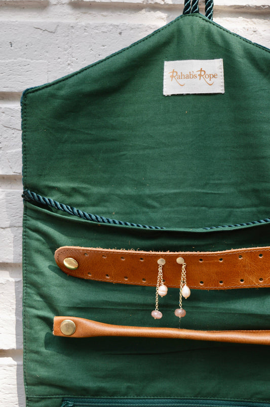 Velvet Jewelry Organzier- Emerald Green