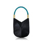 Large V Crossbody in Black Leather