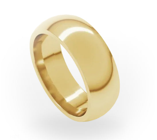Polished Men's Comfort Fit Band - 10mm Wide
