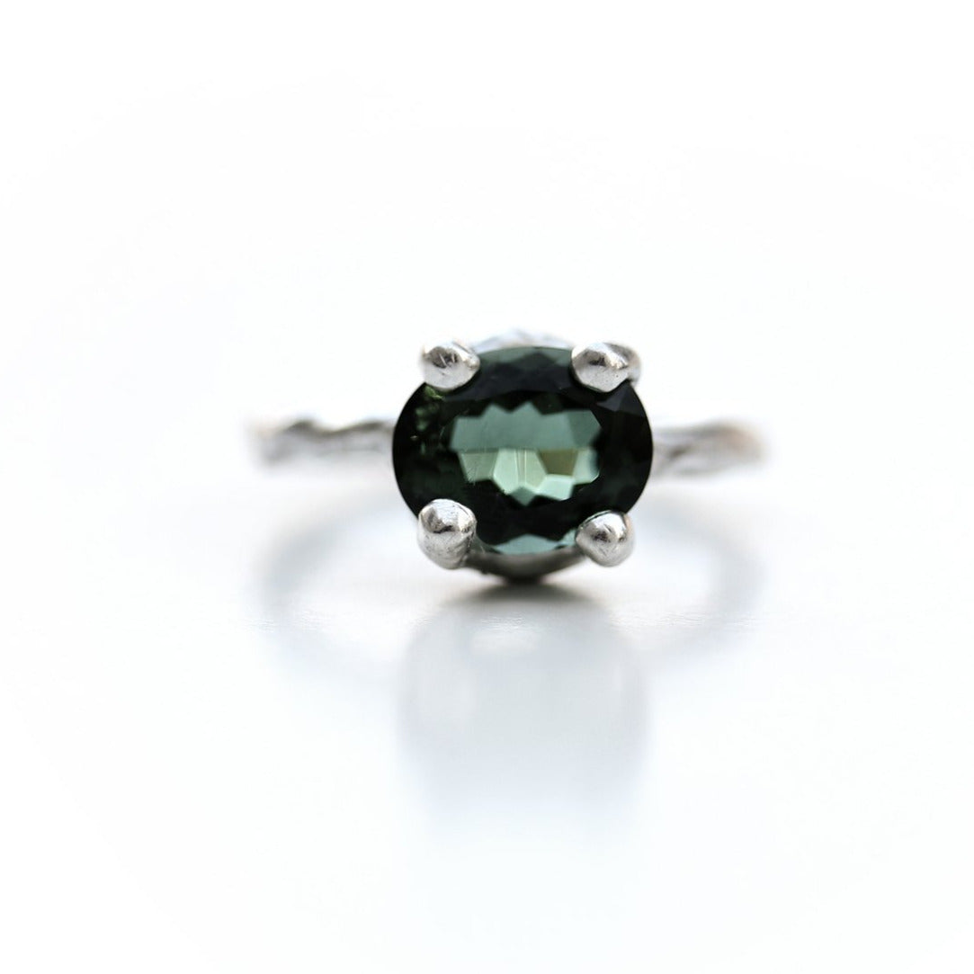Green Quartz and Sterling Silver Organic Ring by Katie Poterala