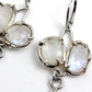 Detail image of Rainbow Moonstone and sterling silver modern bridal earrings