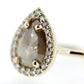 Detail shot of side of gemstone on Ana Ring - Rustic Diamond.