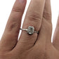 Full view of AnnaBeth Diamond Ring on a woman's hand to help give an idea of its scale.
