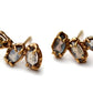 Organic looking stud earrings with prong set labradorite gemstones.