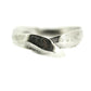 Close up view of white gold Frond Arch Band.