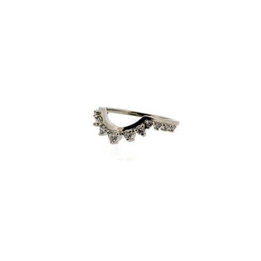 Loui Studded Diamond or Sapphire Shadow Band