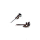 Full view of sides of Black Diamond Stud Earrings.