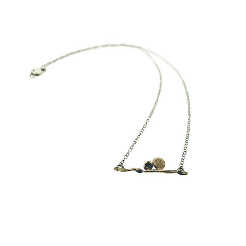 Full view of Blank Bar Necklace on white background.
