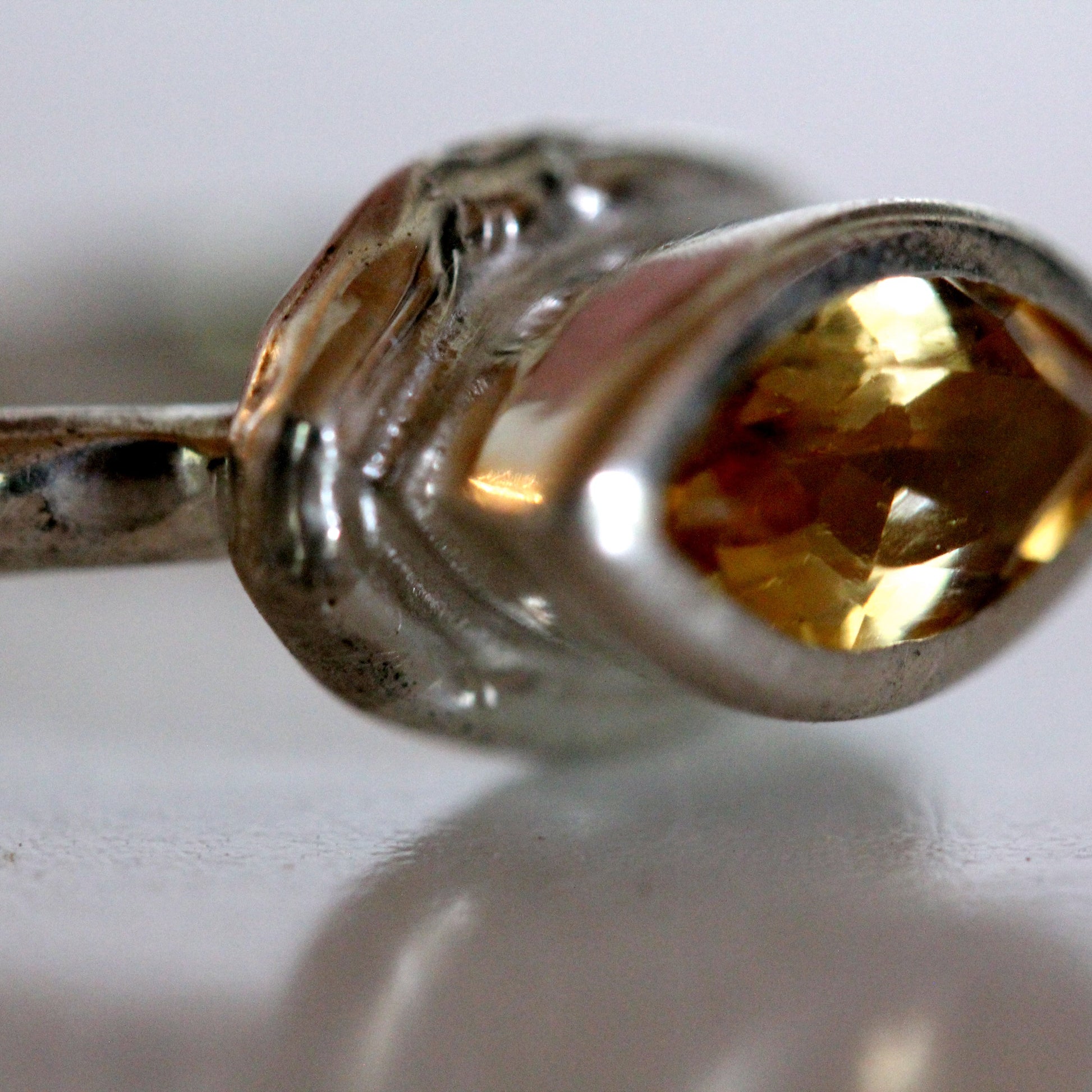 Detail shot of gemstone on Corinna Ring.