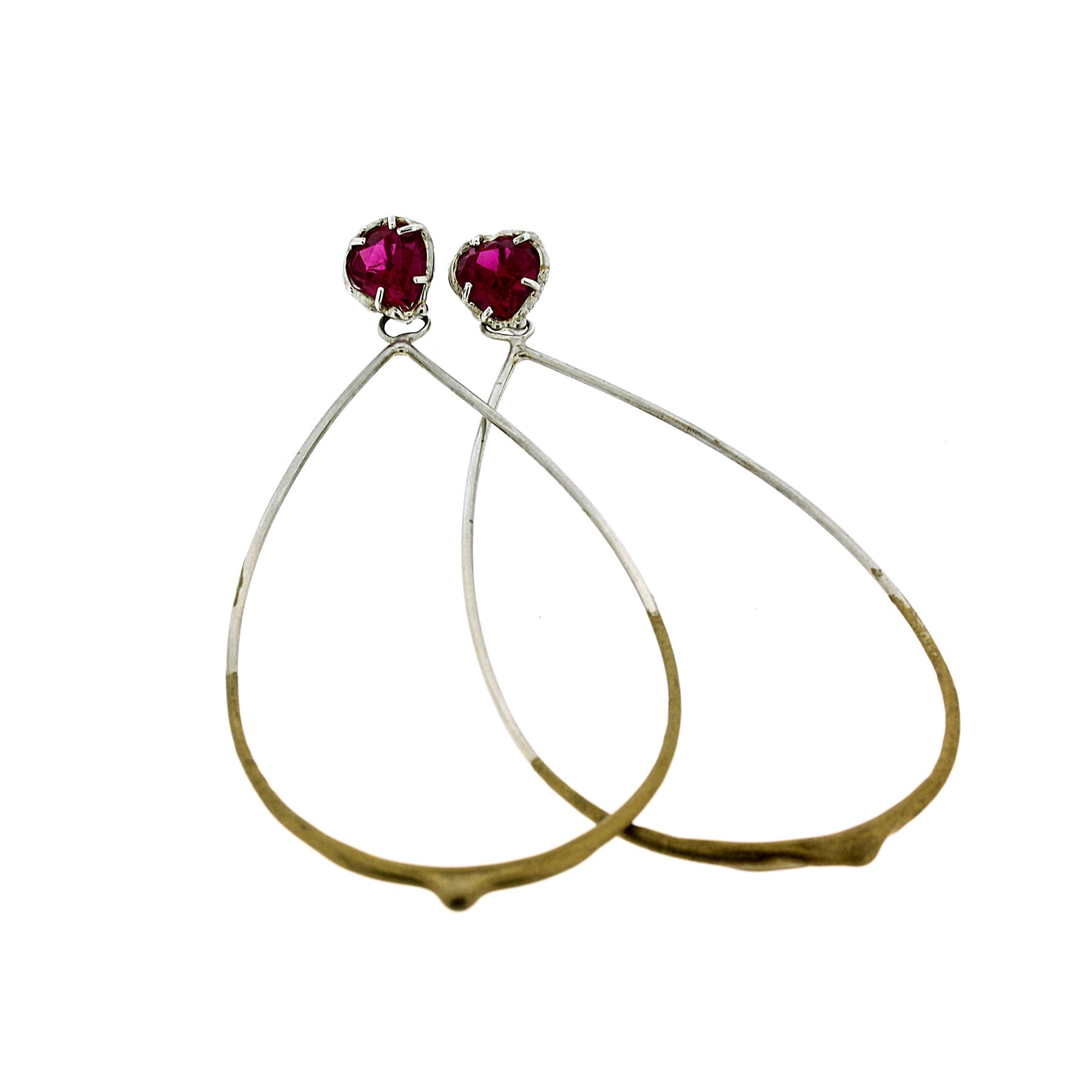 Full view of Louisa Earrings on white background.