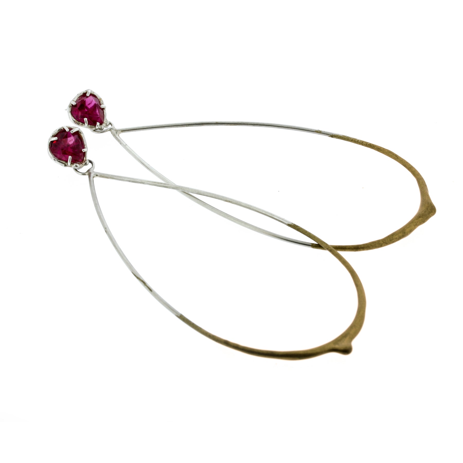 Full view of Louisa Earrings on white background.