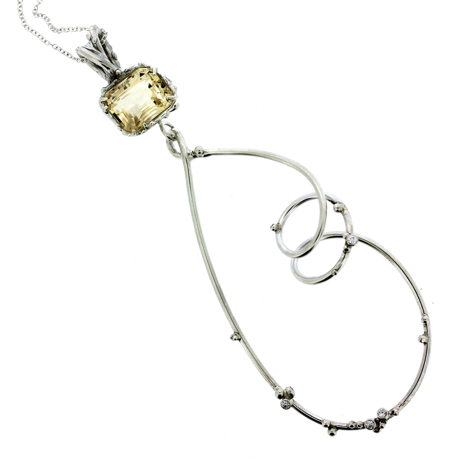 Close up of pendant on Tiffani Necklace.