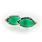 Full view of Rosa - Green Onyx earrings.