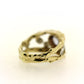 Color change sapphire, diamond, and 18K gold organic ring by Katie Poterala Jewelry, back view