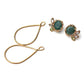 Emerald Earrings that can convert from studs to dangle earrings