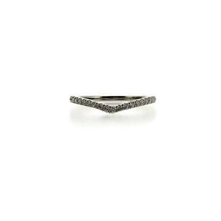 Full view of front of Karinna Arched MicroPave Band.