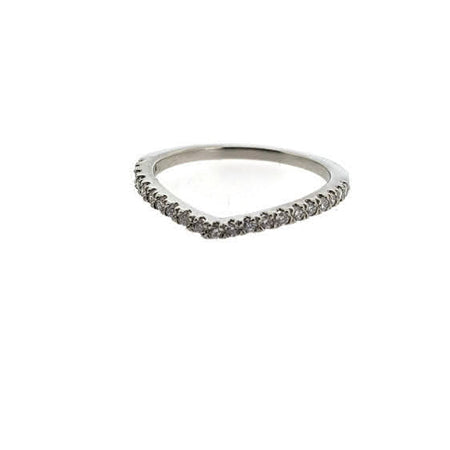 Full view of Karinna Arched MicroPave Band.
