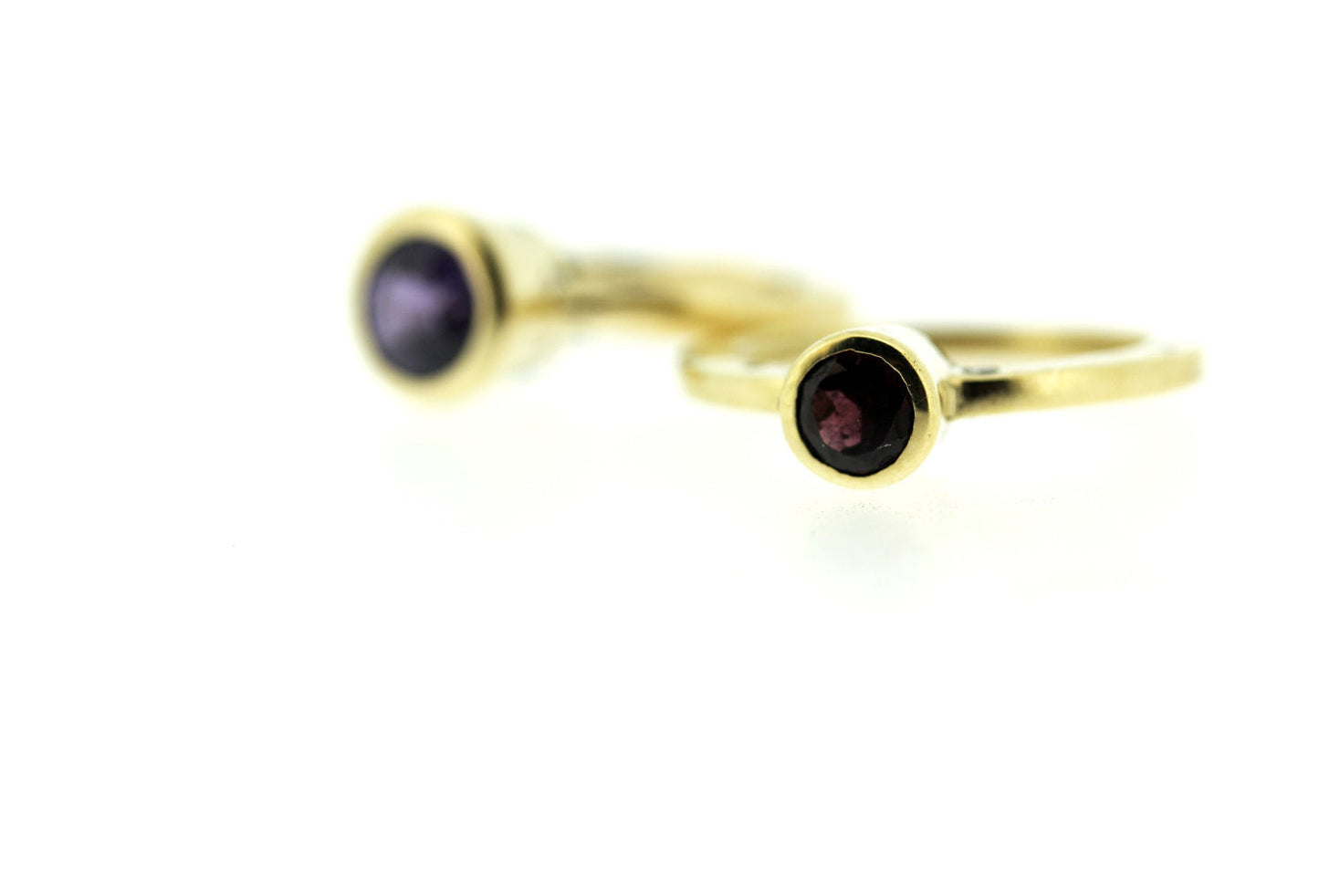 Full view of two Luca Rings stacked on top of one another.