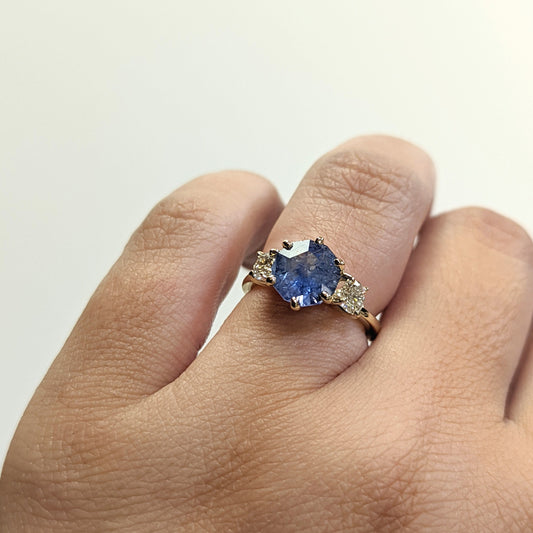 Ariana Sapphire + Diamond Ring