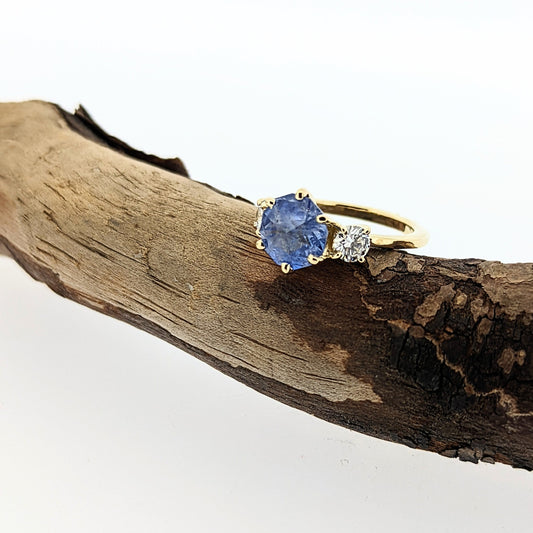 Ariana Sapphire + Diamond Ring