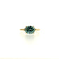 Janessa Teal Moissanite Ring