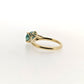 Janessa Teal Moissanite Ring