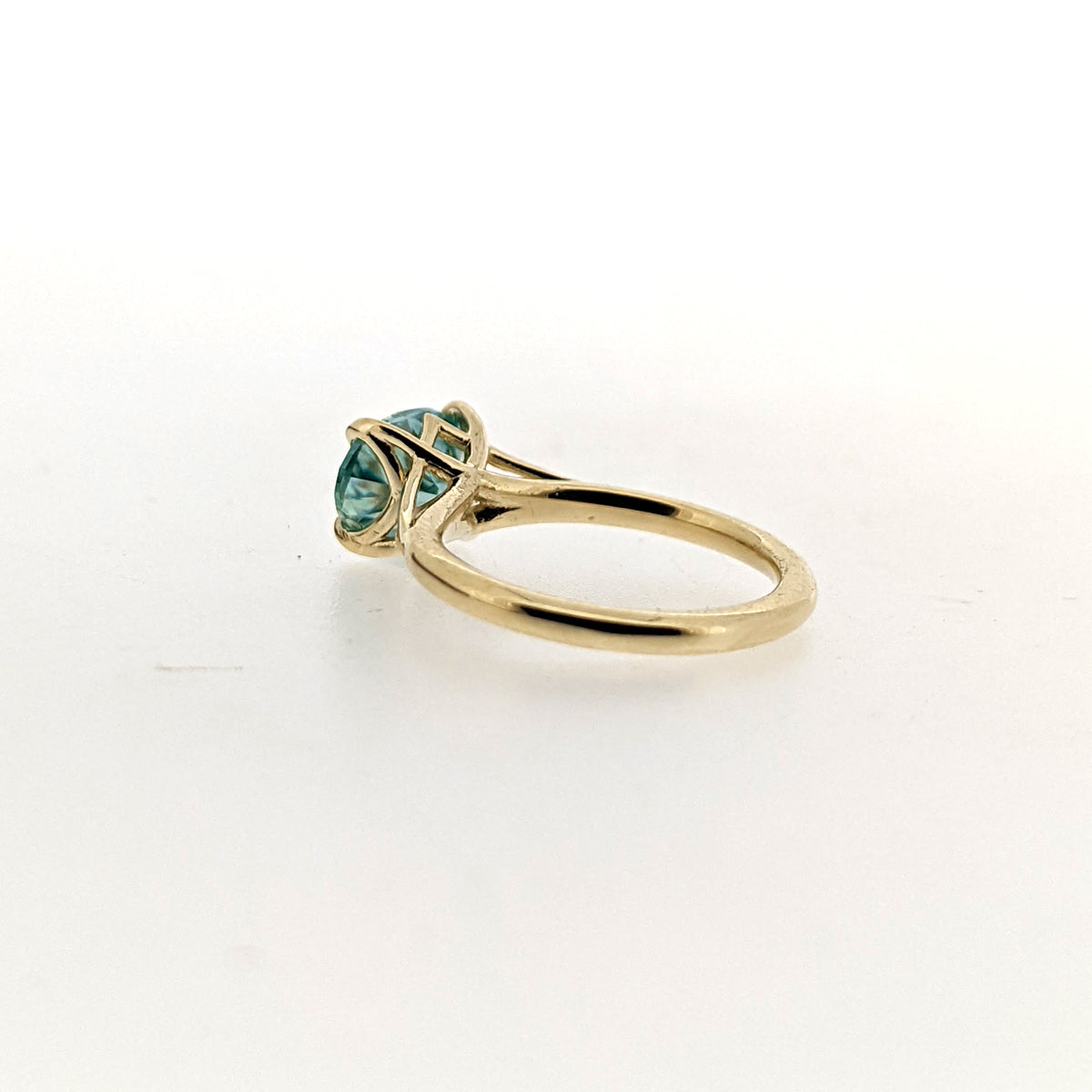 Janessa Teal Moissanite Ring