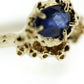 unique handmade organic sea sponge or octopus nature ocean inspired cluster style engagement ring 