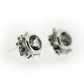 Angled view of Talia Stud Earrings - White Topaz.