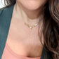 Tillman Diamond and Orange Sapphire V Necklace